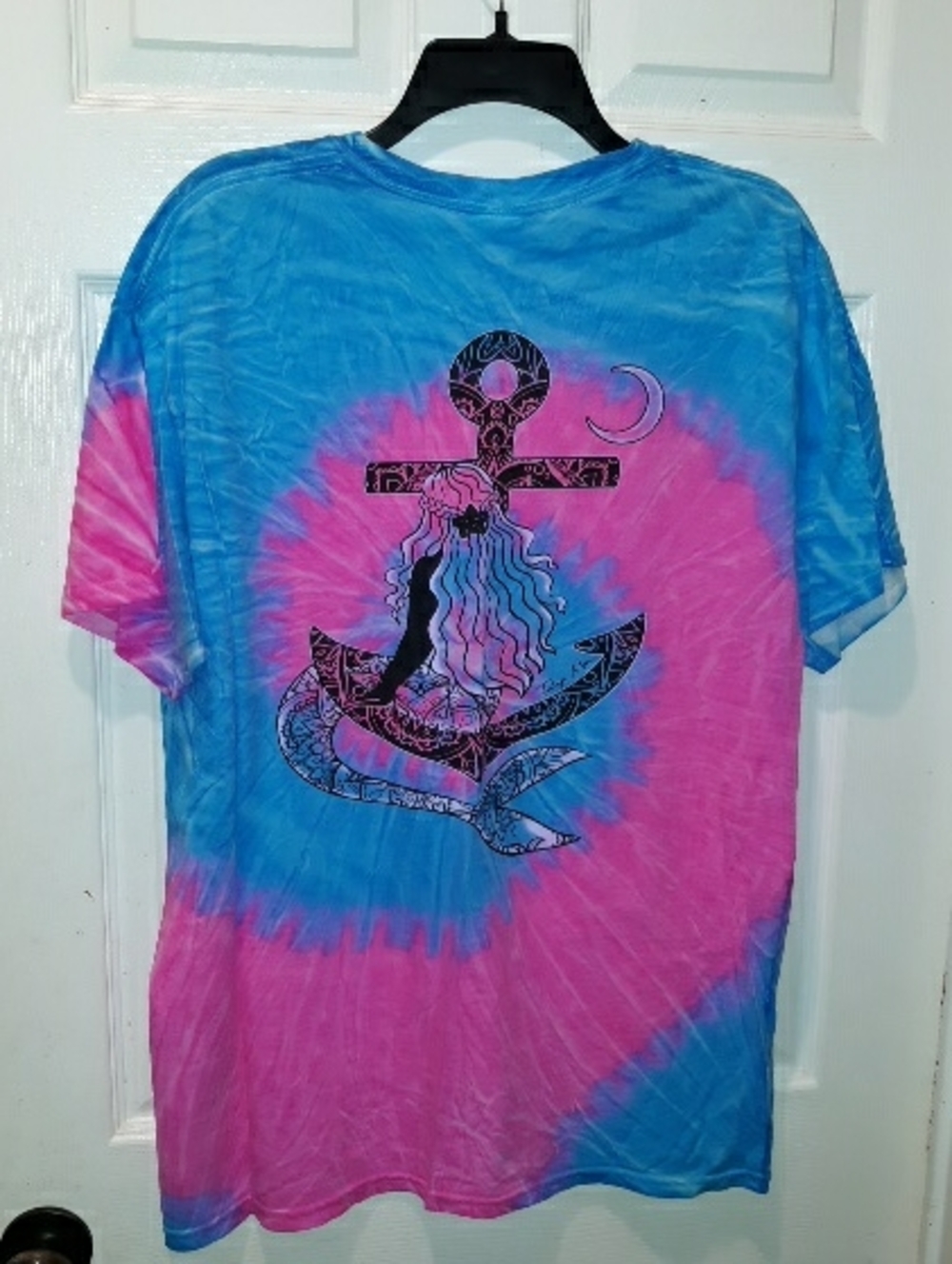 Southern Attitude "Tortuga Moon Mermaid Anchor" Tie Dye T-Shirt